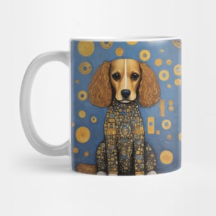 Gustav Klimt Style Dog in Blue and Gold Costume Mug